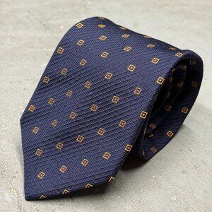 Daniel Made in Italy Tie Woven Box 100% Silk Blue 3.5"